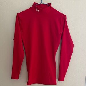 Under Armour Red Coldgear Long Sleeve Top Small EUC